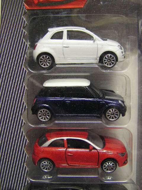 Majorette Diecast Model Car 5 pk Set Fiat Mini Audi Porsche Peugeot 1/64 scale new in pack