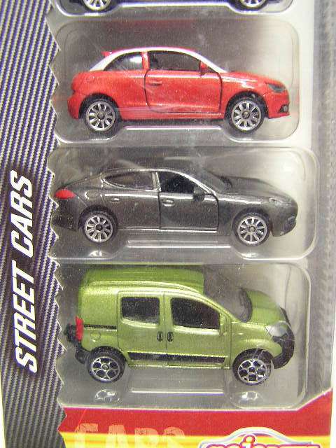 Majorette Diecast Model Car 5 pk Set Fiat Mini Audi Porsche Peugeot 1/64 scale new in pack
