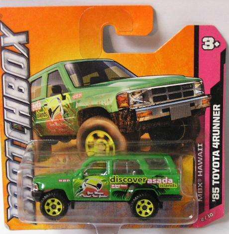 Matchbox Diecast Model Car 2012 92 / 120 Toyota 4Runner 4x4 "Discover Asada" 1/64 scale new in pack