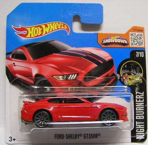 Hotwheels Hot Wheels Diecast Model Car 2016 87 / 250 Ford Mustang Shelby GT 350 R GT350R 1/64 scale