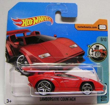 Hotwheels Hot Wheels Diecast Model Car 2017 152 / 365 Lamborghini Countach Tooned 1/64 scale new