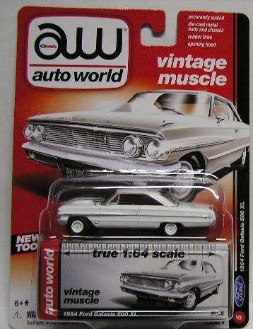 Auto World Diecast Model Car Ford Galaxie 500 XL 1964 Vintage Muscle 1/64 scale new in pack