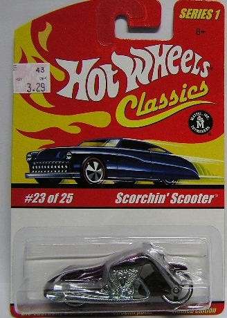 Hotwheels Hot Wheels Diecast Model Motorcycle Bike Classics Series Scorchin Scooter new in pack