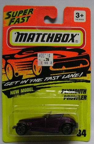Matchbox Diecast Model Car Superfast 1994 No 34 Plymouth Prowler 1/64 scale new in pack