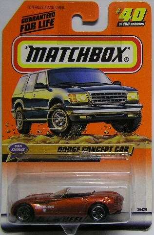 Matchbox Diecast Model Car 1999 40 / 100 Dodge Concept Car Car Shows 1/64 scale new in pack