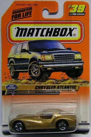 Matchbox Diecast Model 1999 39 / 100 Chrysler Atlantic Car Shows 1/64 scale new in pack