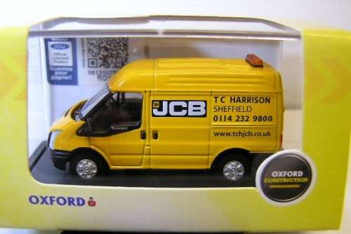 Oxford Diecast Model Car FT027 Ford Transit SWB Med Roof Van "JCB" 1/76 OO railway scale new in pack