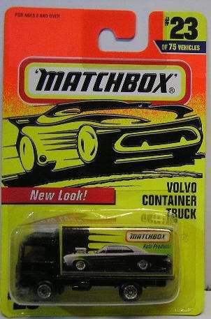 Matchbox Diecast Model Car 1997 23 / 75 Volvo Container Truck "Matchbox Auto Products" new in pack
