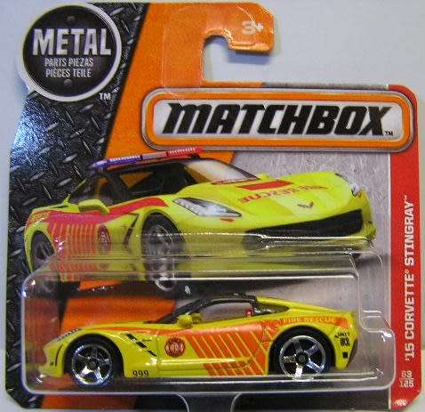 Matchbox Diecast Model Car 2016 63 / 125 Chevy Chevrolet Corvette Stingray 2015 1/64 scale new in pa