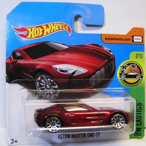 Hotwheels Hot Wheels Diecast Model Car 2017 200 / 365 Aston Martin One 77 Exotics new in pack