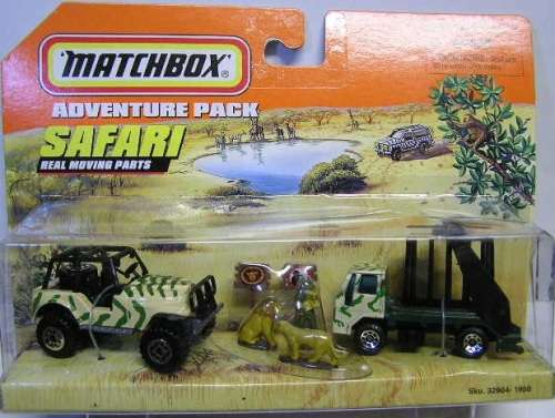 Matchbox Diecast Model Car Adventure Pack Safari + accessories new in pack