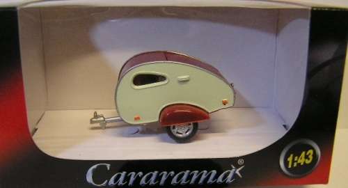 Cararama Hongwell Diecast Model Teardrop Camper Caravan Trailer 1/43 scale new in pack