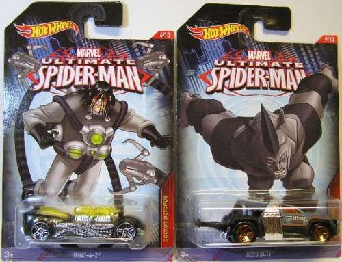 Hotwheels Hot Wheels Diecast Model Car Set Marvel Ultimate Spiderman Sand Man Iron Spider Lizard Ven