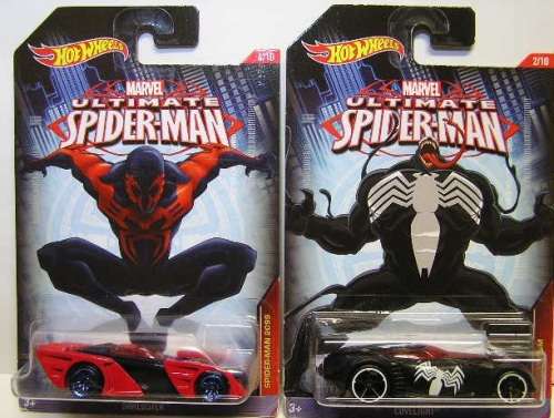 Hotwheels Hot Wheels Diecast Model Car Set Marvel Ultimate Spiderman Sand Man Iron Spider Lizard Ven