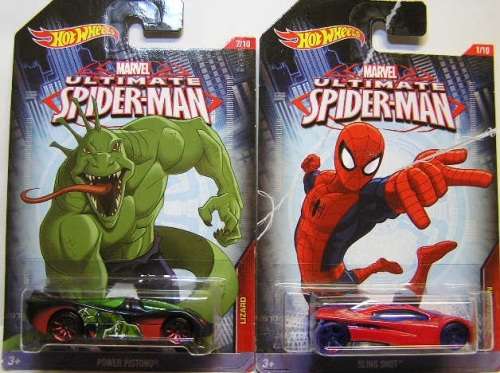 Hotwheels Hot Wheels Diecast Model Car Set Marvel Ultimate Spiderman Sand Man Iron Spider Lizard Ven