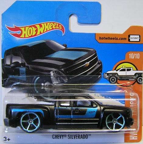 Hotwheels Hot Wheels Diecast Model Car 2017 159 / 365 Chevy Chevrolet Silverado Pickup Hot Trucks