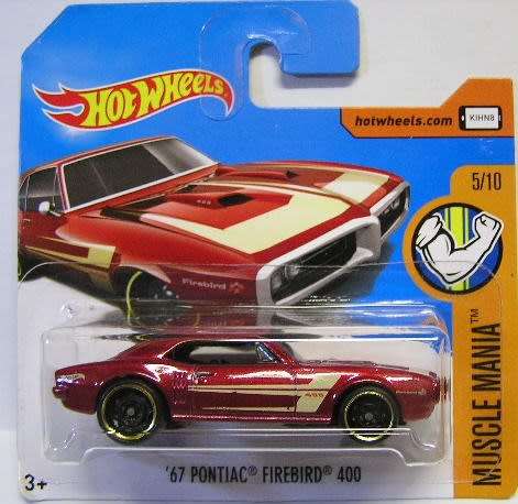 Hotwheels Hot Wheels Diecast Model Car 2017 284 / 365 Pontiac Firebird 400 1970 Muscle Mania 1/64 sc
