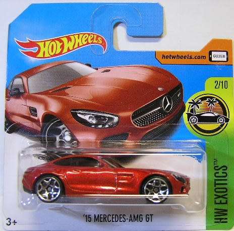 Hotwheels Hot Wheels Diecast Model Car 2017 338 / 365 Mercedes Benz AMG GT 2015 Exotics 1/64 scale