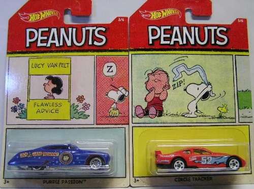 Hotwheels Hot Wheels Diecast Model Car Set Peanuts Snoopy Comic 6 cars new in pack