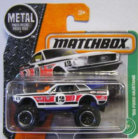 Matchbox Diecast Model Car 2017 124 / 125 Ford Mustang 1968 No 12 Lifted new in pack