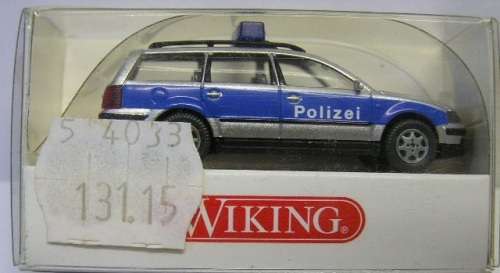 Wiking Model 104 VW Volkswagen Passat Stationwagon "Polizei" Police 1/87 HO railway scale new in pac