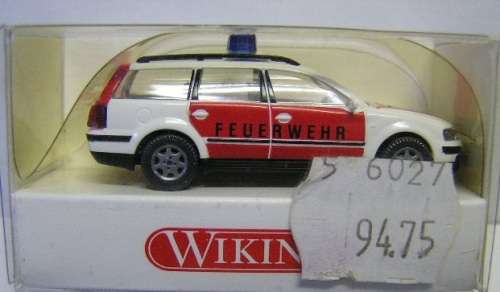 Wiking Model Car 601 VW Volkswagen Passat Stationwagon Fire "Feurwehr" 1/87 HO railway scale new