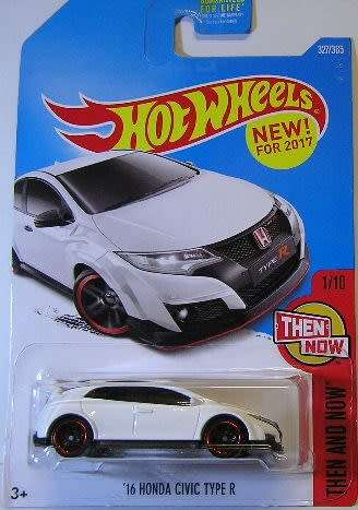 Hotwheels Hot Wheels Diecast Model Car First Ed 2017 327 / 365 Honda Civic Type R 2016 Then & Now
