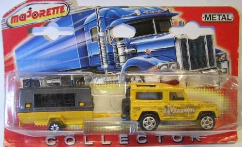 Majorette Diecast Model Car Twinpack Land Rover Defender 90 + Compressor Trailer 1/64 scale new