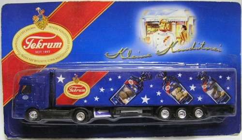 Diecast & plastic Model Truck Collection Mercedes Benz Axor Truck & trailer "Tekrum" biscuits 1/87