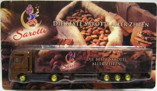 Diecast & plastic Model Truck Collection MAN Truck & trailer "Sarotti" chocolate 1/87 scale new