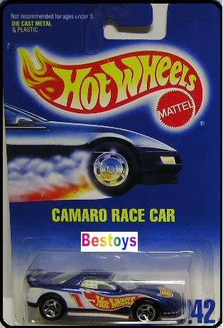 Hotwheels Hot Wheels Diecast Model Car 1991 No 242 Chevy Chevrolet Camaro Race Team No 1 1/64 scale