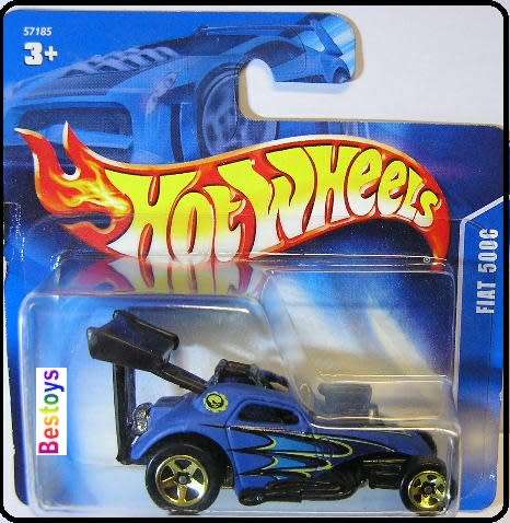 Hotwheels Hot Wheels Diecast Model Car 2003 No 219 Fiat 500 C 500C 1/64 scale new in pack