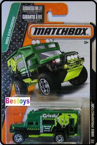 Matchbox Diecast Model Car 2016 108 / 120 MBX Prospector Truck "Grizzly" new in pack