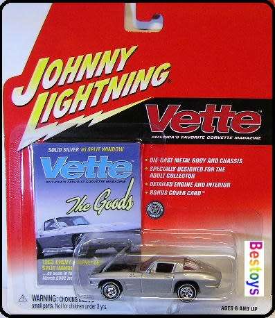 Johnny Lightning Diecast Model Car Vette Chevy Chevrolet Corvette 1963 Split window 1/64 scale new