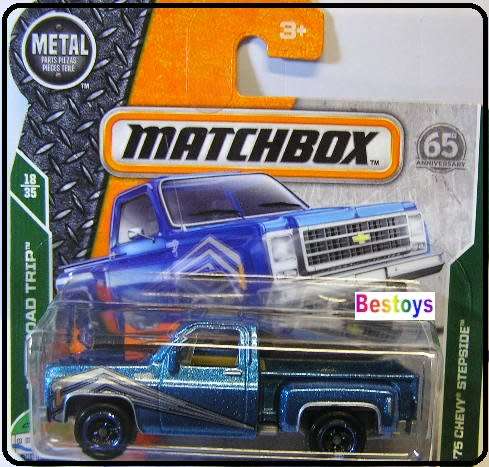 Matchbox Diecast Model Car 65th Anniv 2018 28 / 125 Chevy Chevrolet Stepside 1975 Pickup Road Trip