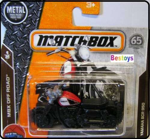 Matchbox Diecast Model Motorcycle Bike 65th Anniv 2018 89 / 125 Yamaha SCR 950 Off Road new in pack