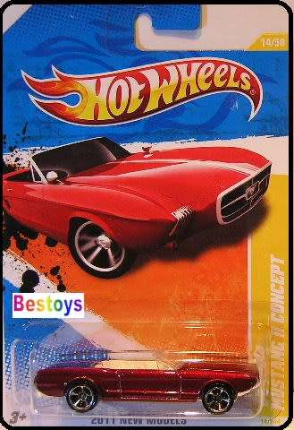 Hotwheels Hot Wheels Diecast Model Car First Ed 2011 14 / 244 Ford Mustang II 2 Concept 1963 1/64 sc