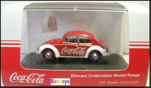 Oxford Diecast Model Car VWB009CC VW Volkswagen Beetle "Coca Cola" 1/76 OO railway scale new in pack