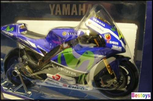 Maisto Diecast Model Motorcycle Bike Moto GP Yamaha Factory Racing No 46 Rossi Movistar 1/10 scale