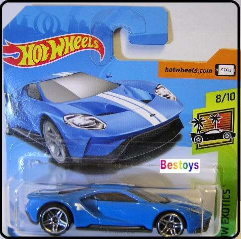 Hotwheels Hot Wheels Diecast Model Car 2018 99 / 365 Ford GT 2017 Exotics 1/64 sca