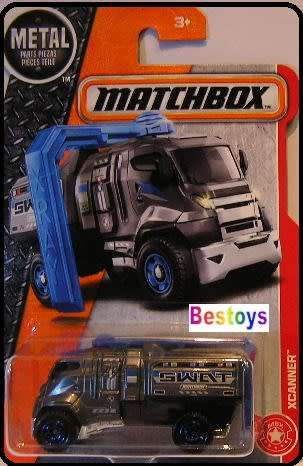 Matchbox Diecast Model Car 2017 65 / 125 Xcanner Truck "SWAT" new in pack