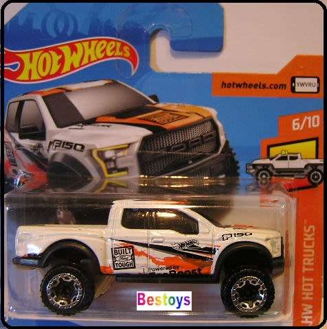 Hotwheels Hot Wheels Diecast Model Car 2018 57 / 365 Ford F 150 F150 Raptor 2017 "Ecoboost" Hot Truc
