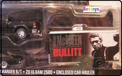Greenlight Diecast Model Car Hollywood Dodge RAM 2500 2016 Charger 1968 TrailerBullitt McQueen Movie