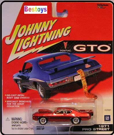Johnny Lightning Diecast Model Car GTO Pontiac GTO Pro Street 1971 1/64 scale new in pack