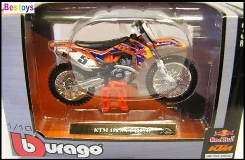 Burago Diecast Model Motorcycle Bike KTM 450 SX F 2014 No 5 Motocross "Red Bull" 1/18 scale new
