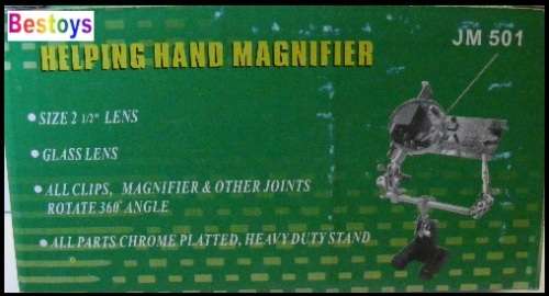 Hobby Helping Hand magnifier & painting decorating stand kits figures figurines watchmaker accessory