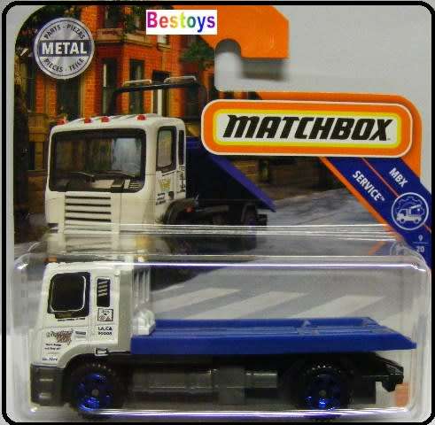 Matchbox Diecast Model 2018 32 / 125 MBX Flatbed King Recovery Truck Service new in pack