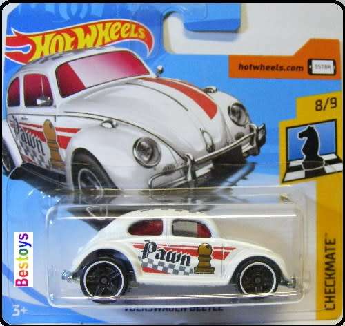 Hotwheels Hot Wheels Diecast Model Car 2018 364 / 365 VW Volkswagen Beetle "Pawn" Checkmate 1/64 sca
