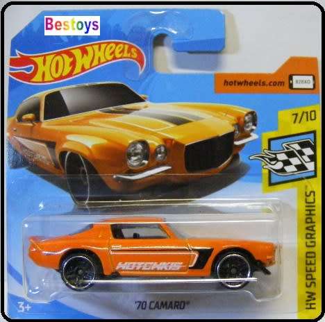 Hotwheels Hot Wheels Diecast Model Car 2018 346 / 365 Chevy Chevrolet Camaro 1970 "Hotchkis" Speed G