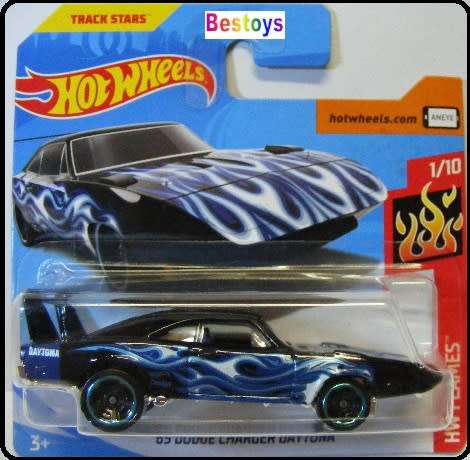 Hotwheels Hot Wheels Diecast Model Car 2019 31 / 250 Dodge Charger Daytona 1969 Flames 1/64 scale
